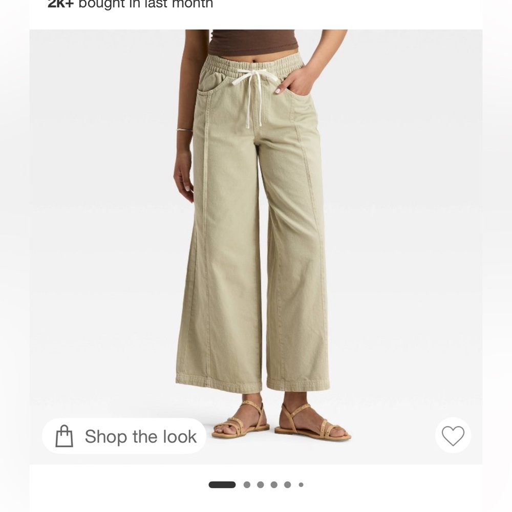 Women's Tan Wide-Leg Pants